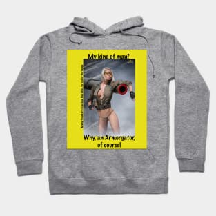 Armorgator Babe 12 - Yellow Background Hoodie